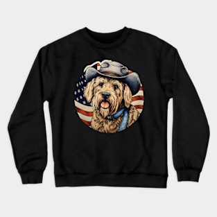 Patriotic Soft-coated Wheaten Terrier Crewneck Sweatshirt